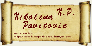 Nikolina Pavitović vizit kartica